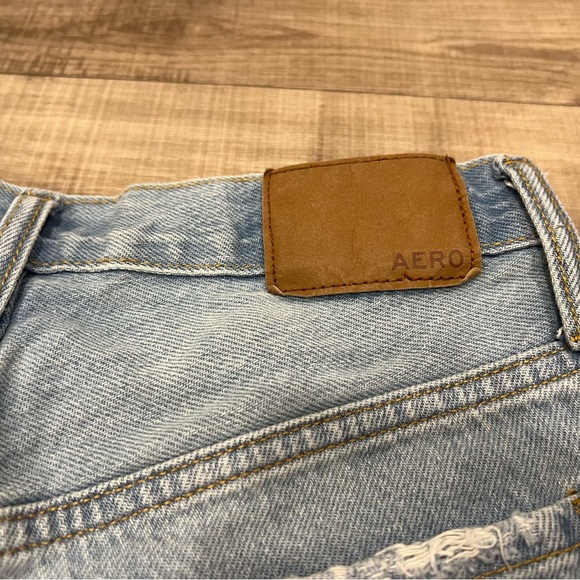 Aeropostale 90’s High Rise Cut-Off Distressed Jean Shorts Size 00 - Picture 6 of 8